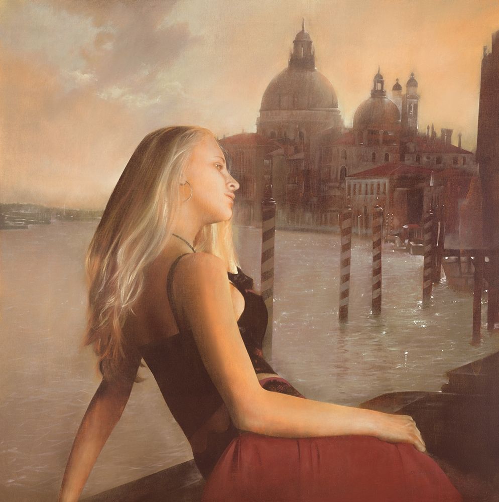 Wall Art Painting id:248488, Name: GIADA IN UN TRAMONTO VENEZIANO, Artist: Sgarbossa, Antonio