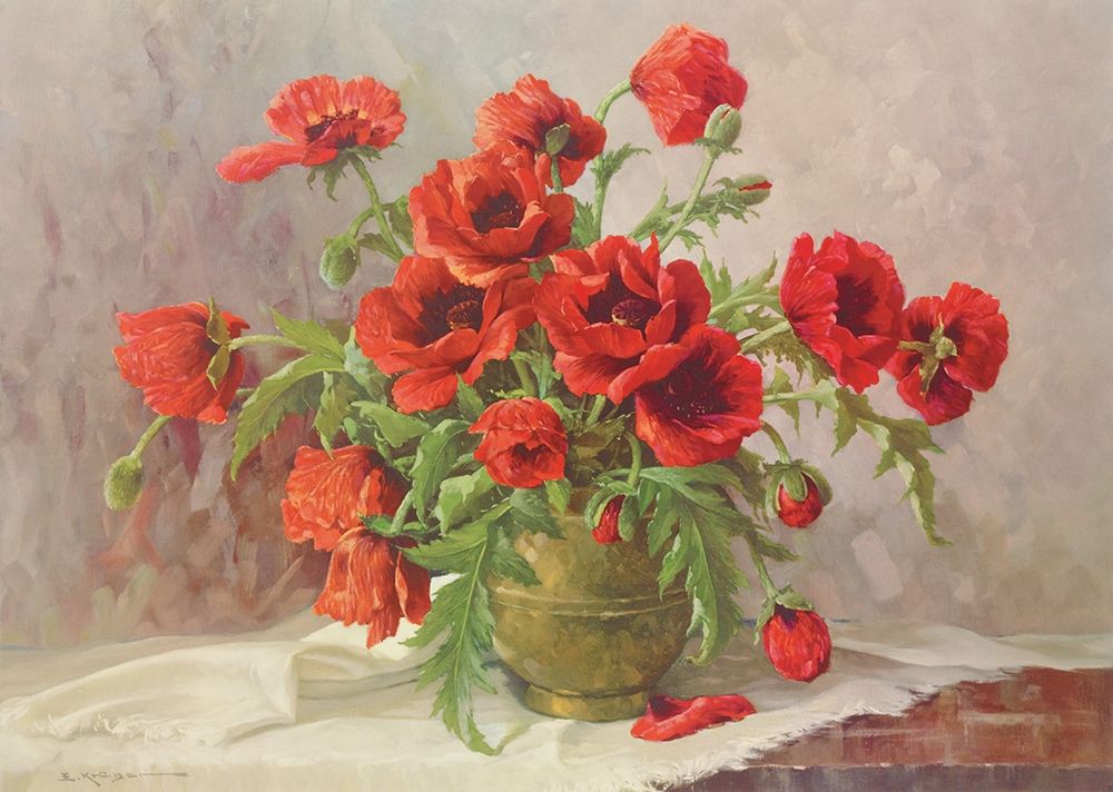 Wall Art Painting id:248188, Name: A BUNCH OF POPPIES, Artist: Krueger, E.