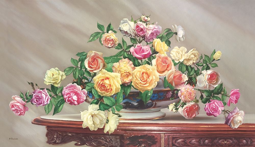 Wall Art Painting id:247829, Name: BOUQUET OF ROSES, Artist: Buzin, Igor