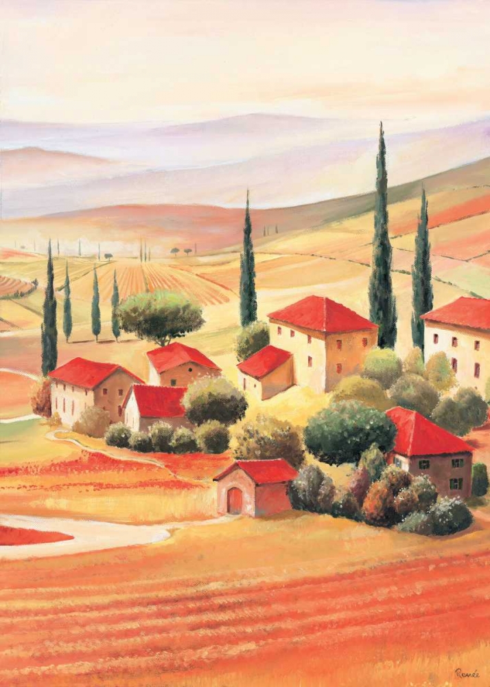 Wall Art Painting id:85371, Name: Tuscan Village V, Artist: Renee