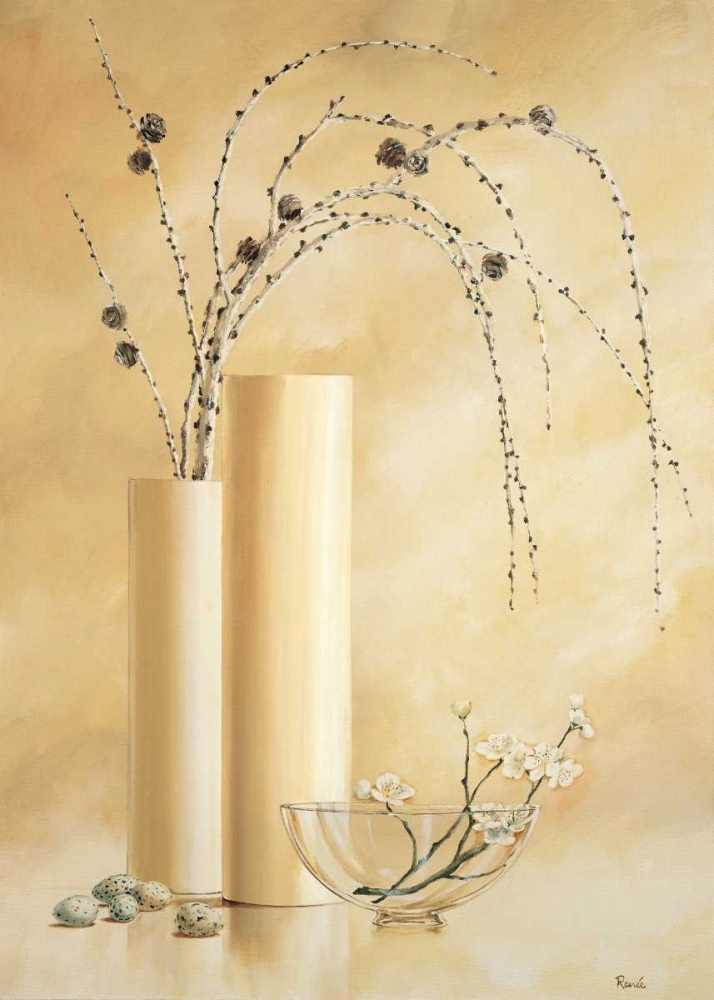 Wall Art Painting id:85436, Name: Vases with twigs II, Artist: Renee