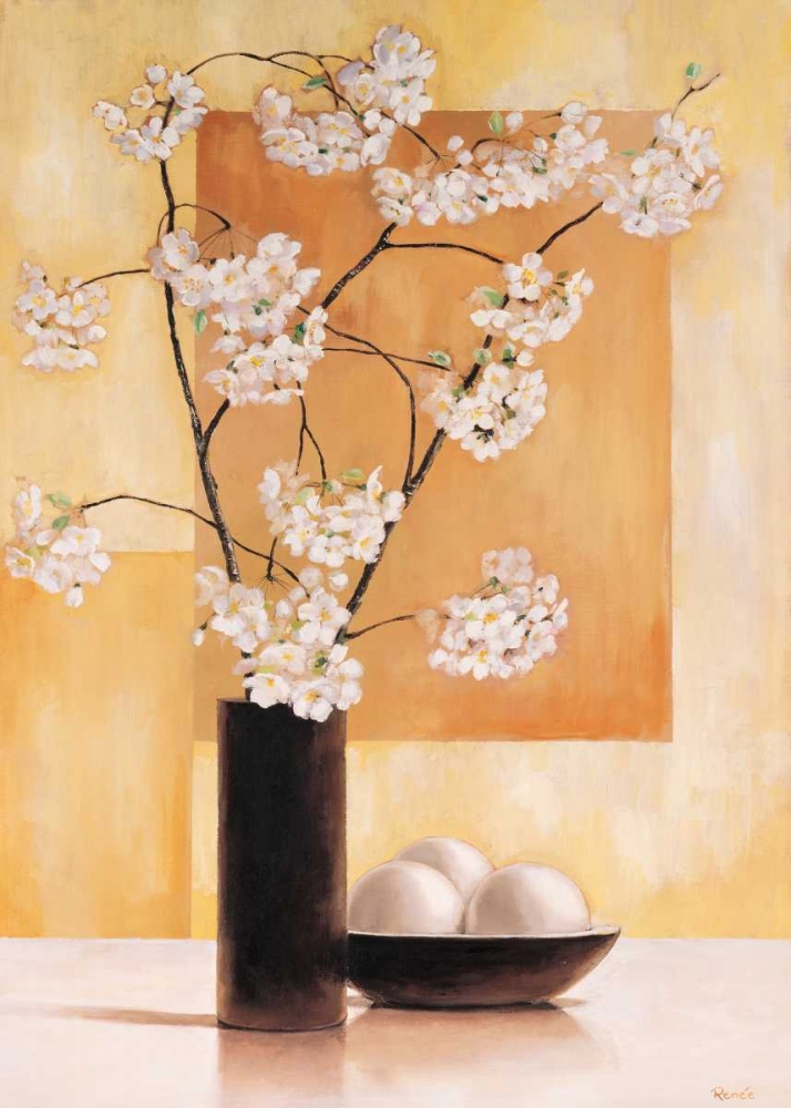 Wall Art Painting id:85447, Name: White blossom I, Artist: Renee