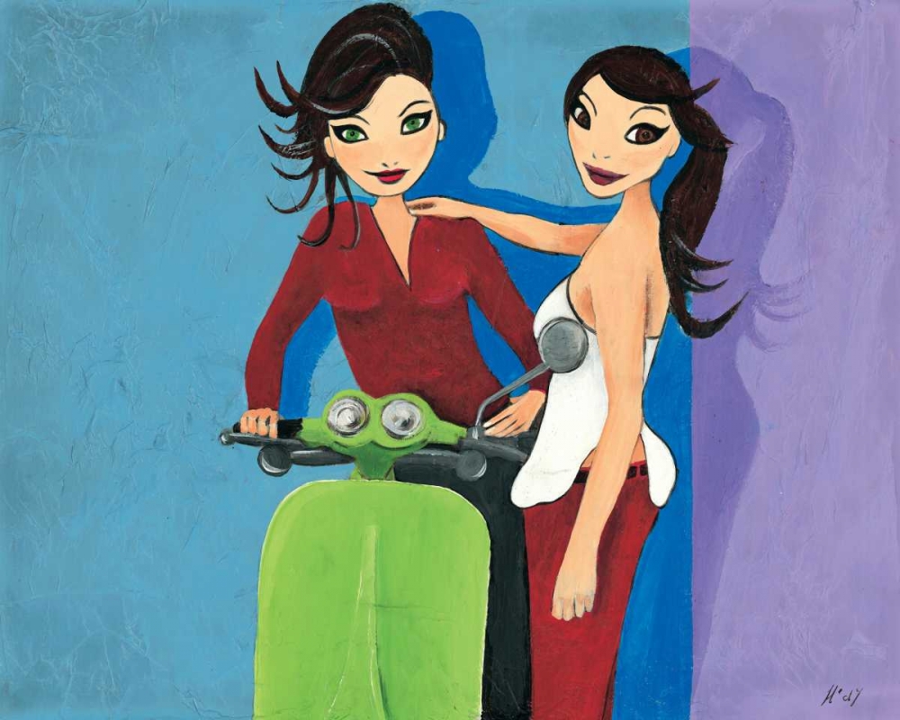 Wall Art Painting id:85658, Name: Scooter fun VI, Artist: Hedy