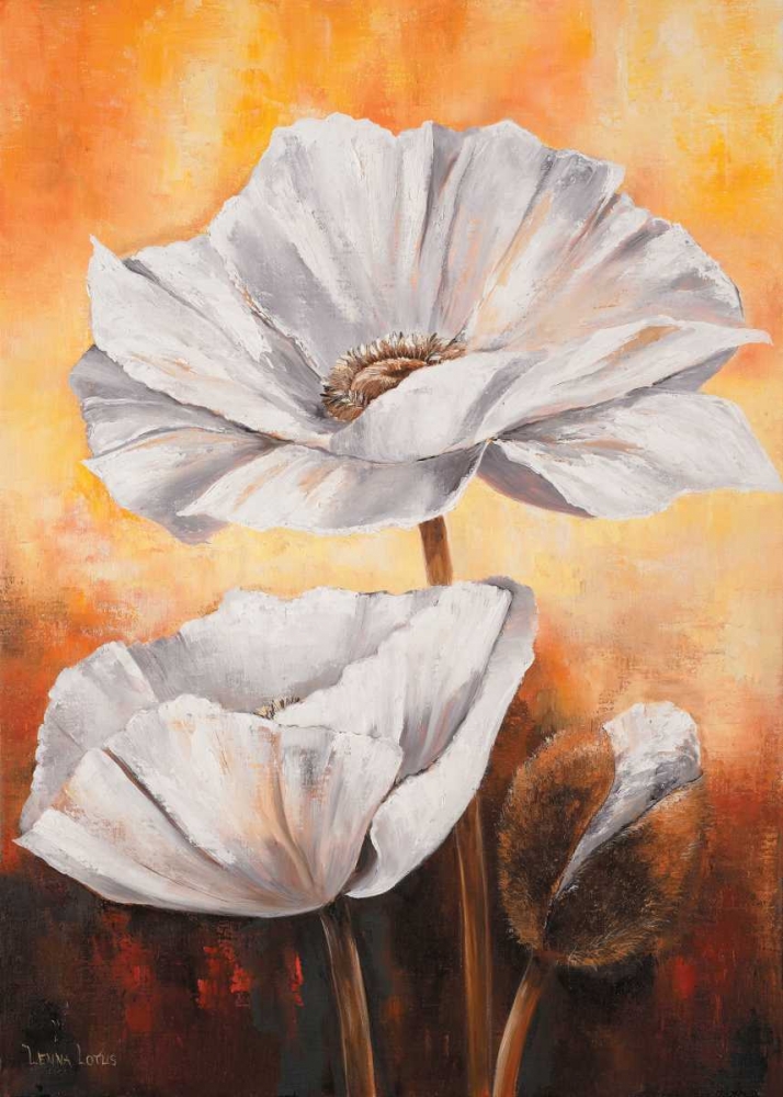 Wall Art Painting id:85660, Name: White flowers II, Artist: Lotus, Lenna