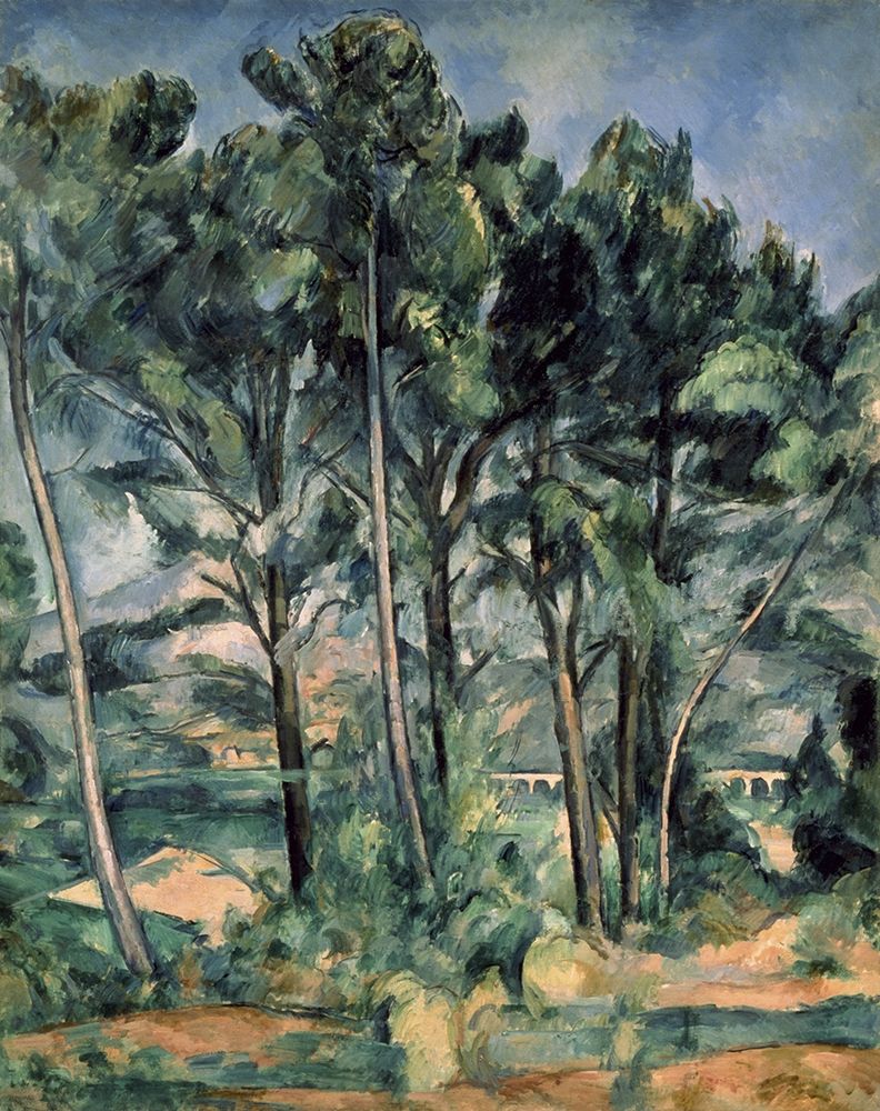 Wall Art Painting id:266113, Name: The Aqueduct (Montagne Sainte-Victoire Seen Throug, Artist: Cezanne, Paul