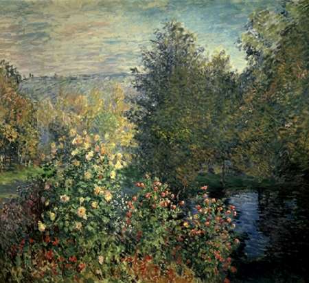 Wall Art Painting id:184660, Name: Quiet Corner in the Garden of Montgeron, Artist: Monet, Claude