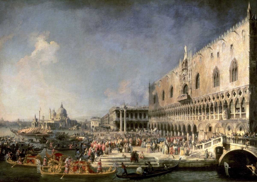 Wall Art Painting id:93554, Name: The Reception of the French Ambassador in Venice, Artist: Canaletto