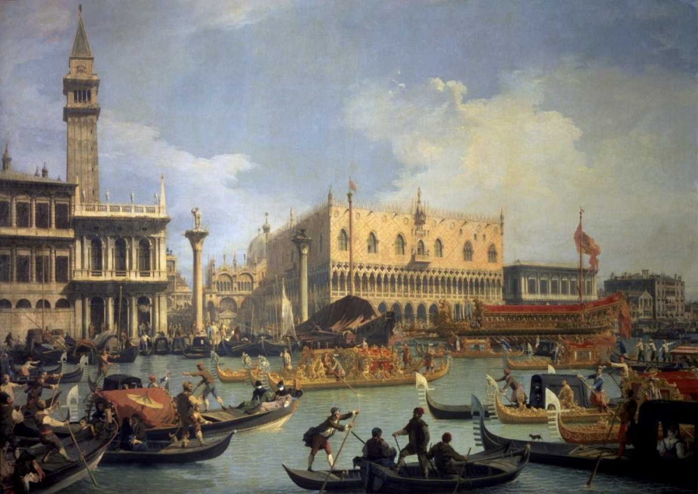 Wall Art Painting id:93555, Name: The Betrothal of the Venetian Doge to the Adriatic, Artist: Canaletto