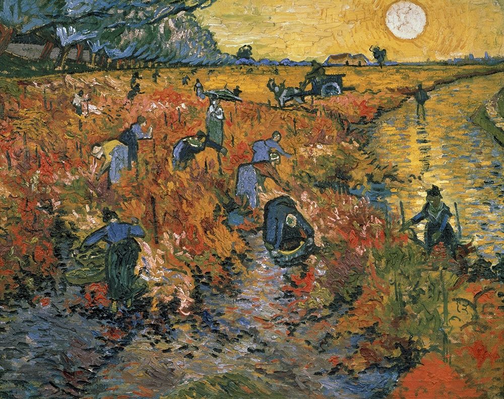 Wall Art Painting id:269842, Name: The Red Vineyard at Arles, 1888, Artist: Van Gogh, Vincent