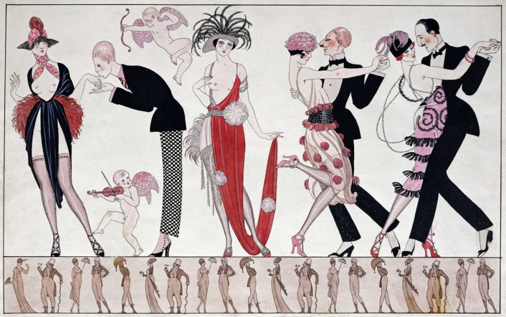 Wall Art Painting id:88757, Name: The Tango, Artist: Barbier, Georges