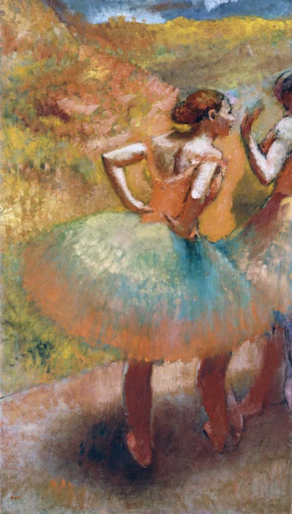 Wall Art Painting id:88860, Name: Two Dancers In Green Skirts, Artist: Degas, Edgar