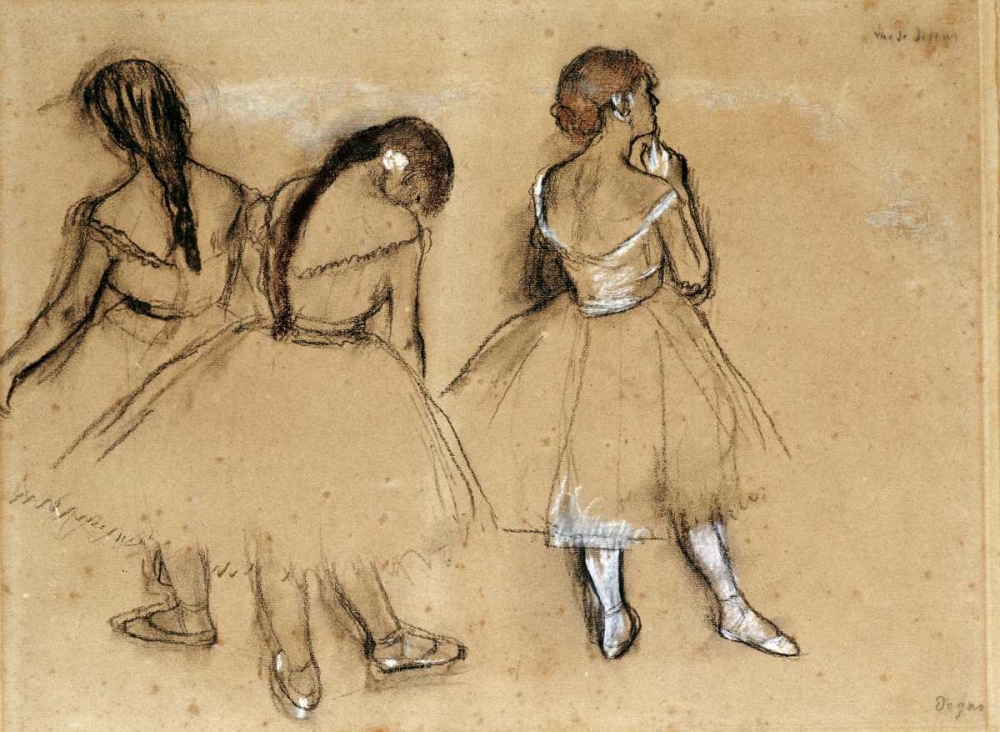 Wall Art Painting id:88866, Name: Three Dancers, Artist: Degas, Edgar