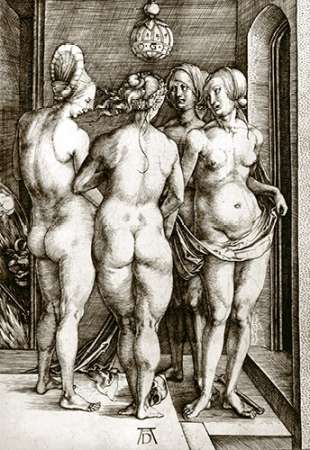 Wall Art Painting id:184809, Name: The Witches, Artist: Durer, Albrecht