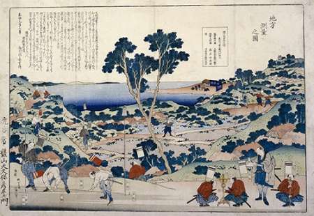 Wall Art Painting id:184864, Name: Ordnance Survey of Countryside, Artist: Hokusai