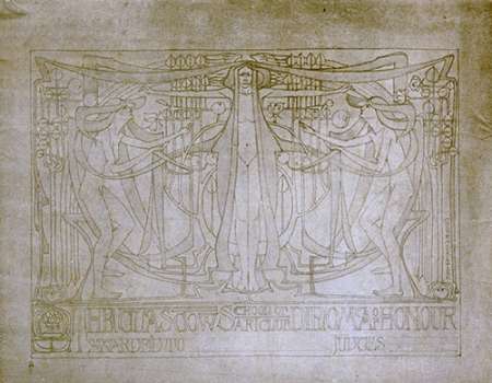 Wall Art Painting id:184906, Name: Diploma of Honour Design, Artist: Mackintosh, Charles Rennie