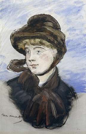 Wall Art Painting id:184908, Name: Young Girl in a Brown Hat, Artist: Manet, Edouard