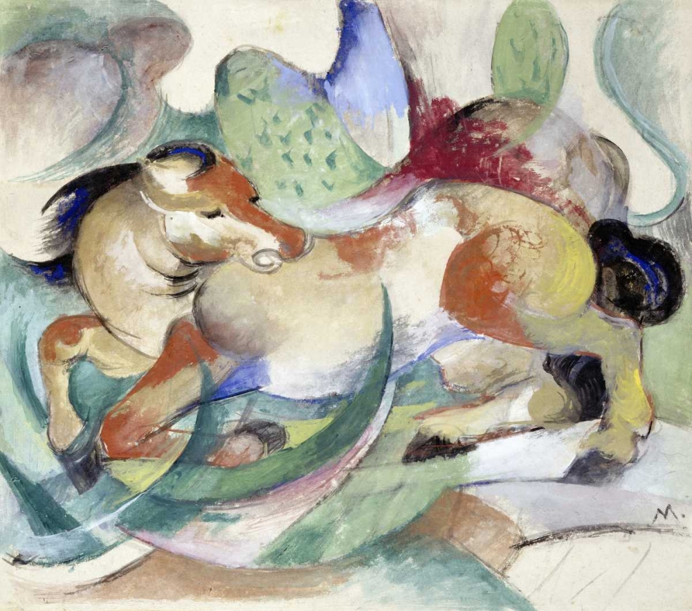 Wall Art Painting id:89000, Name: Jumping Horse, Artist: Marc, Franz