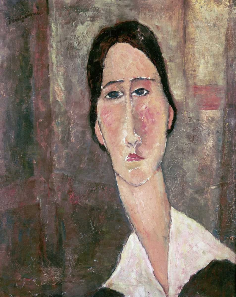 Wall Art Painting id:89007, Name: Portrait of Jeanne Hebuterne, Artist: Modigliani, Amedeo