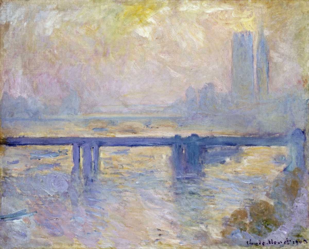 Wall Art Painting id:89018, Name: Charing Cross Bridge, Artist: Monet, Claude