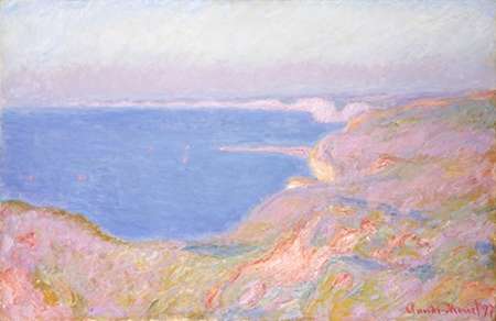 Wall Art Painting id:184922, Name: On the Cliffs Near Dieppe, Sunset, Artist: Monet, Claude
