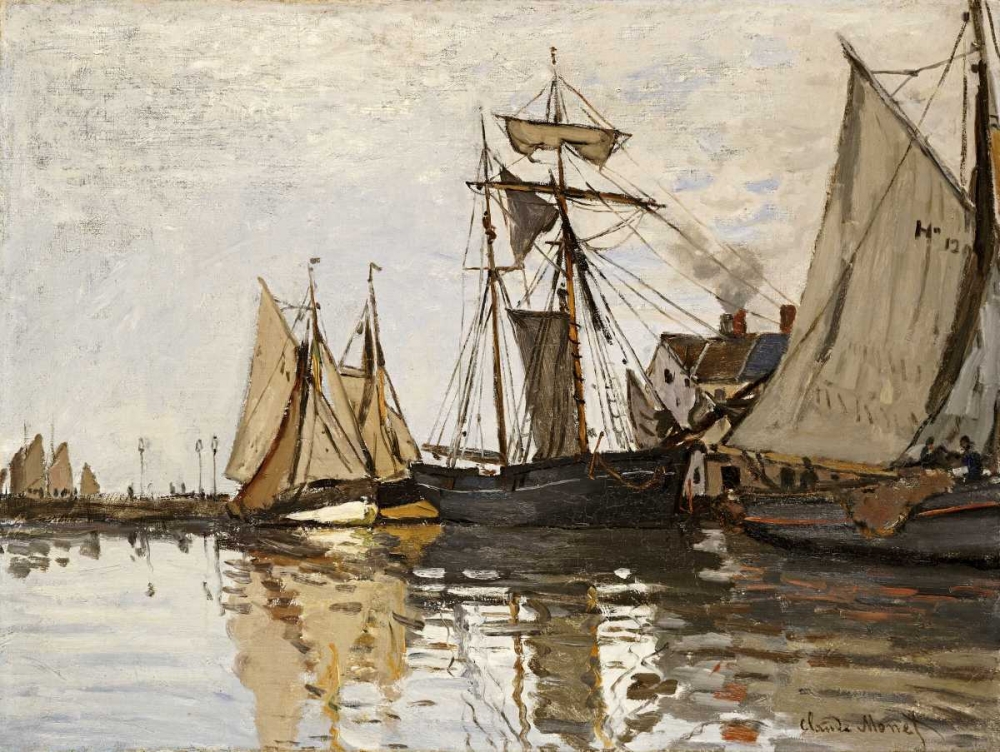 Wall Art Painting id:89035, Name: The Port of Honfleur, Artist: Monet, Claude