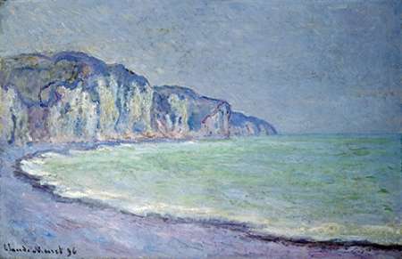 Wall Art Painting id:184927, Name: Cliffs at Pourville, Artist: Monet, Claude