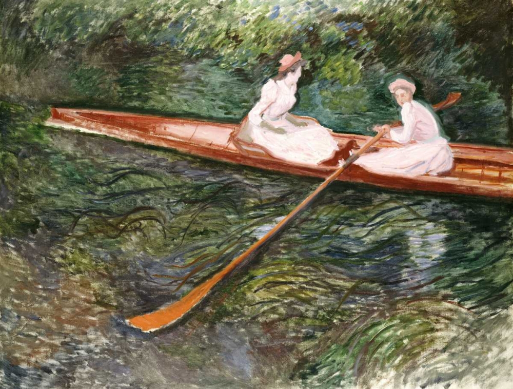 Wall Art Painting id:89044, Name: The Pink Rowing Boat, Artist: Monet, Claude