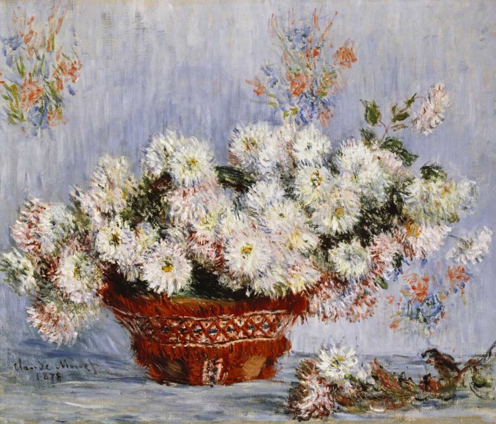 Wall Art Painting id:89077, Name: Chrysanthemums, Artist: Monet, Claude