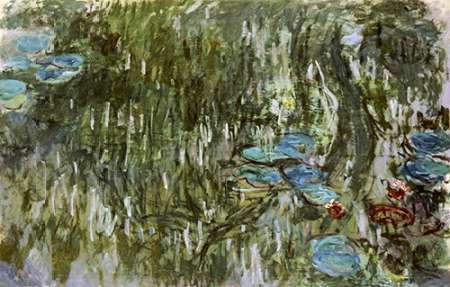 Wall Art Painting id:184934, Name: Water Lilies, Reflected Willow, Artist: Monet, Claude