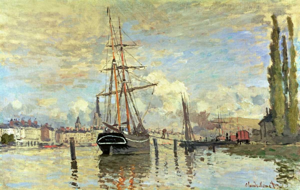 Wall Art Painting id:89091, Name: The Seine at Rouen, Artist: Monet, Claude