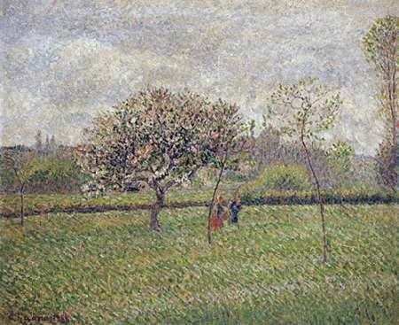 Wall Art Painting id:184961, Name: Apple Tree Blossom at Eragny, Artist: Pissarro, Camille