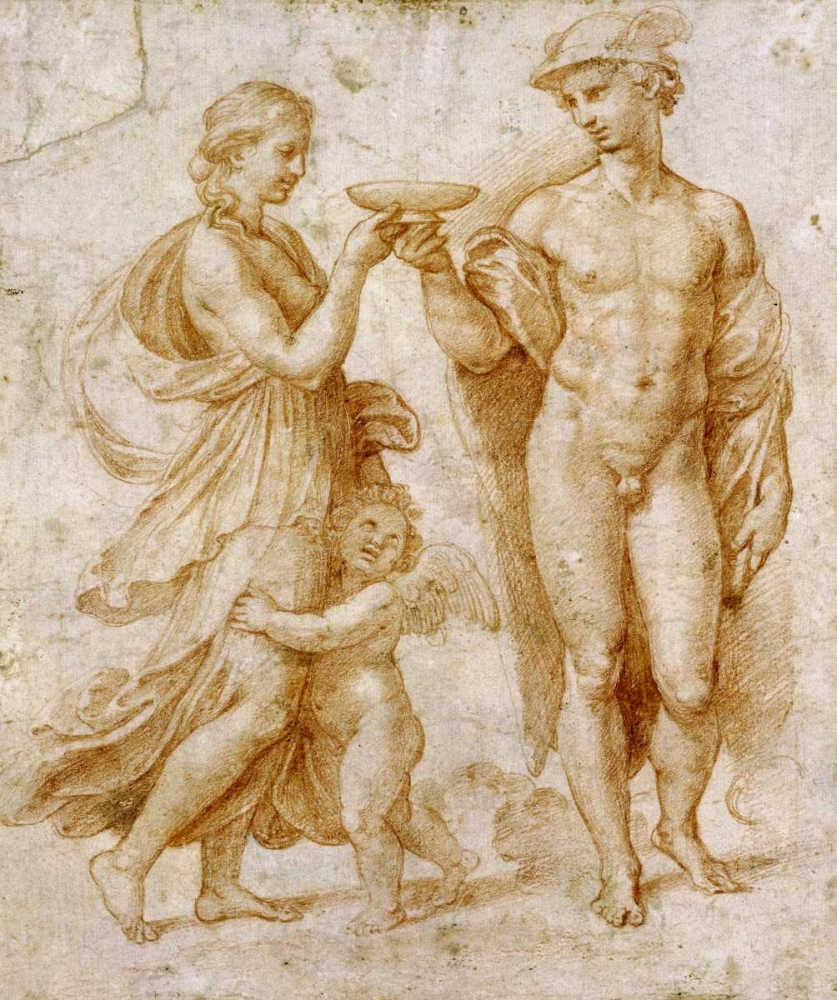 Wall Art Painting id:89131, Name: Mercury Offering The Cup of Immortality To Psyche, Artist: Raphael