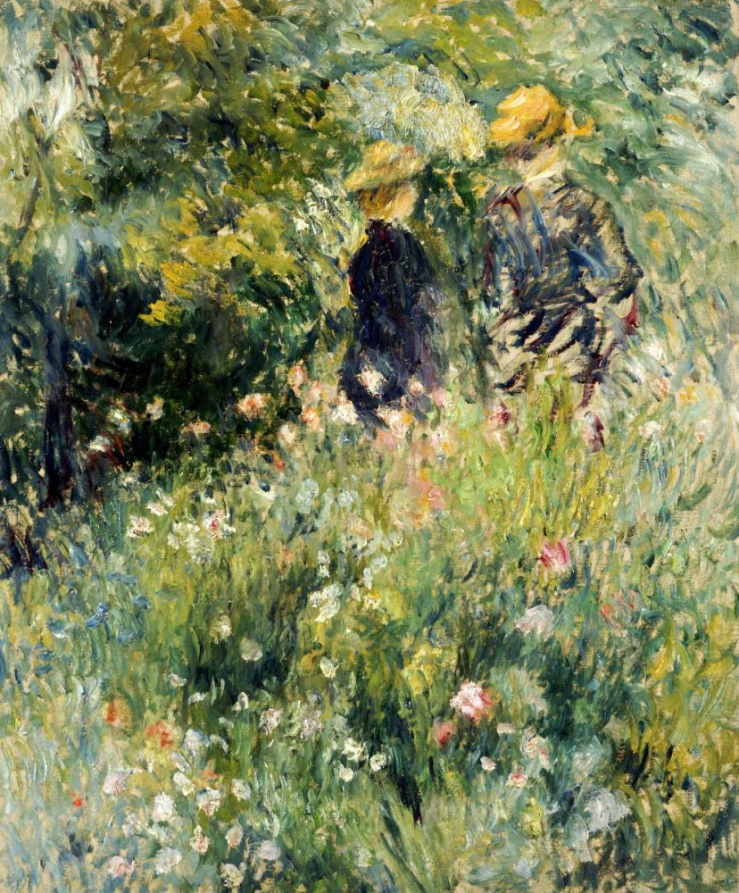 Wall Art Painting id:89159, Name: Conversation Dans Une Roseraie, Artist: Renoir, Pierre-Auguste