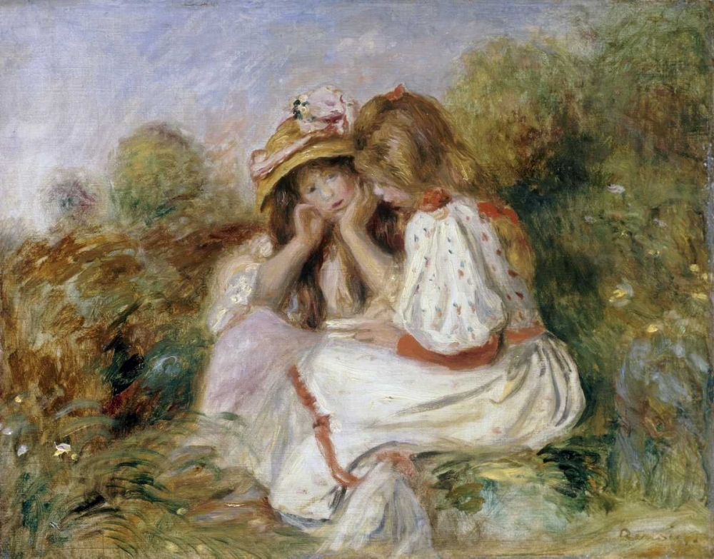 Wall Art Painting id:89171, Name: Deux Fillettes, Artist: Renoir, Pierre-Auguste