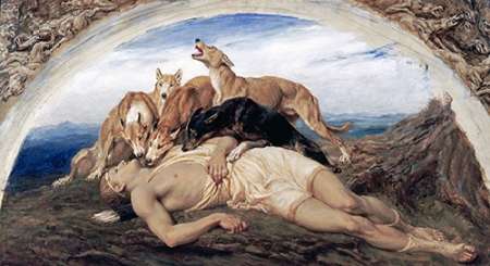 Wall Art Painting id:184973, Name: Adonis Wounded, Artist: Riviere, Briton