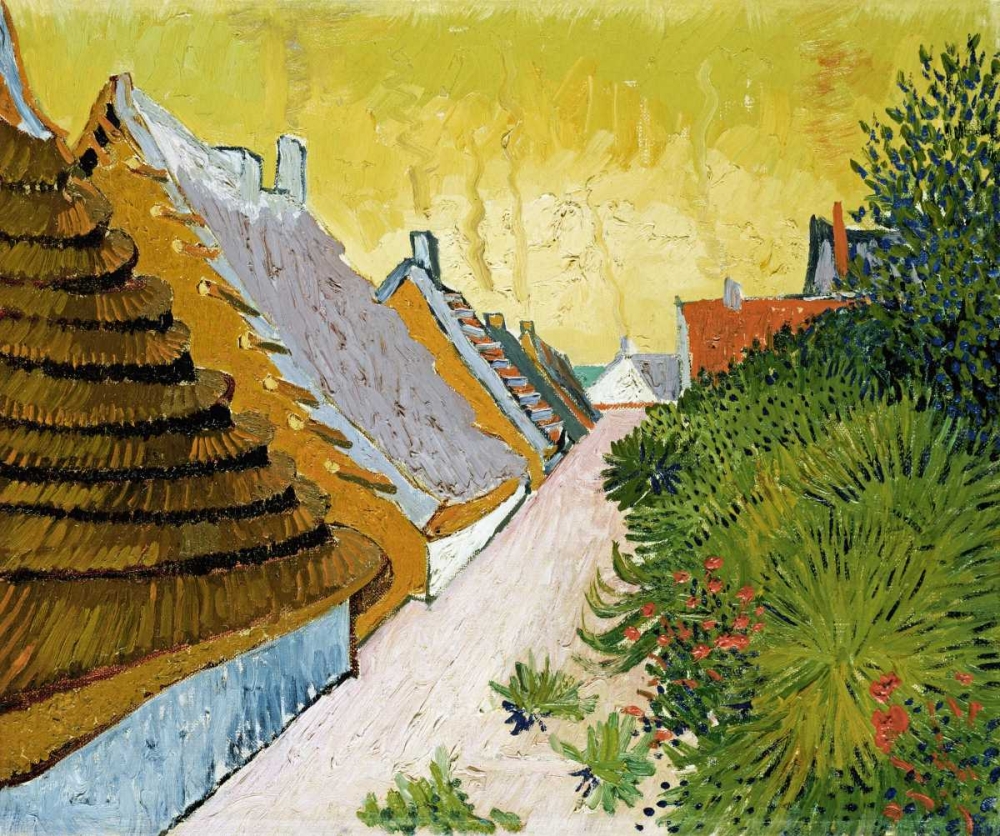 Wall Art Painting id:89296, Name: Farmhouses at Saintes-Maries, Artist: Van Gogh, Vincent