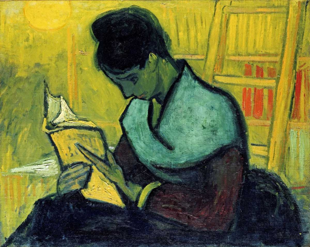 Wall Art Painting id:89301, Name: A Novel Reader, Artist: Van Gogh, Vincent