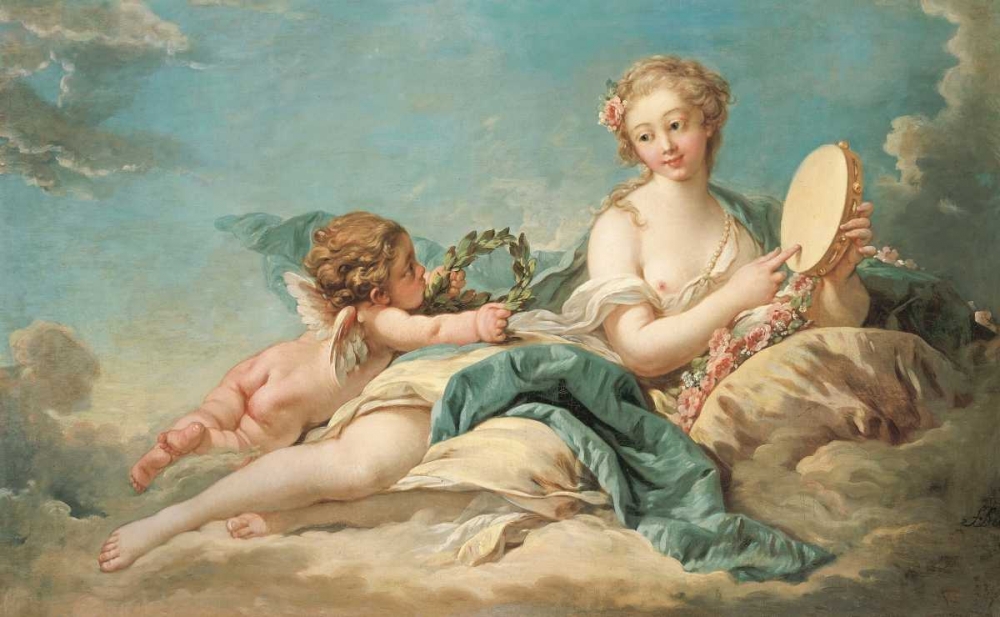 Wall Art Painting id:89396, Name: Clio, The Muse of History and Song, Artist: Boucher, Francois