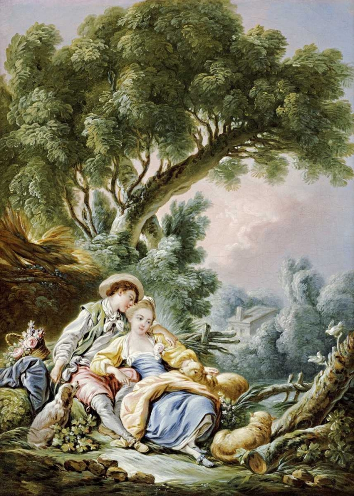 Wall Art Painting id:89400, Name: The Rest. Pensent-Ils a Ce Mouton?, Artist: Boucher, Francois