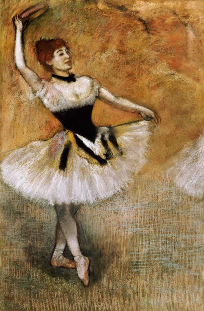 Wall Art Painting id:89509, Name: Dancer With a Tambourine, Artist: Degas, Edgar
