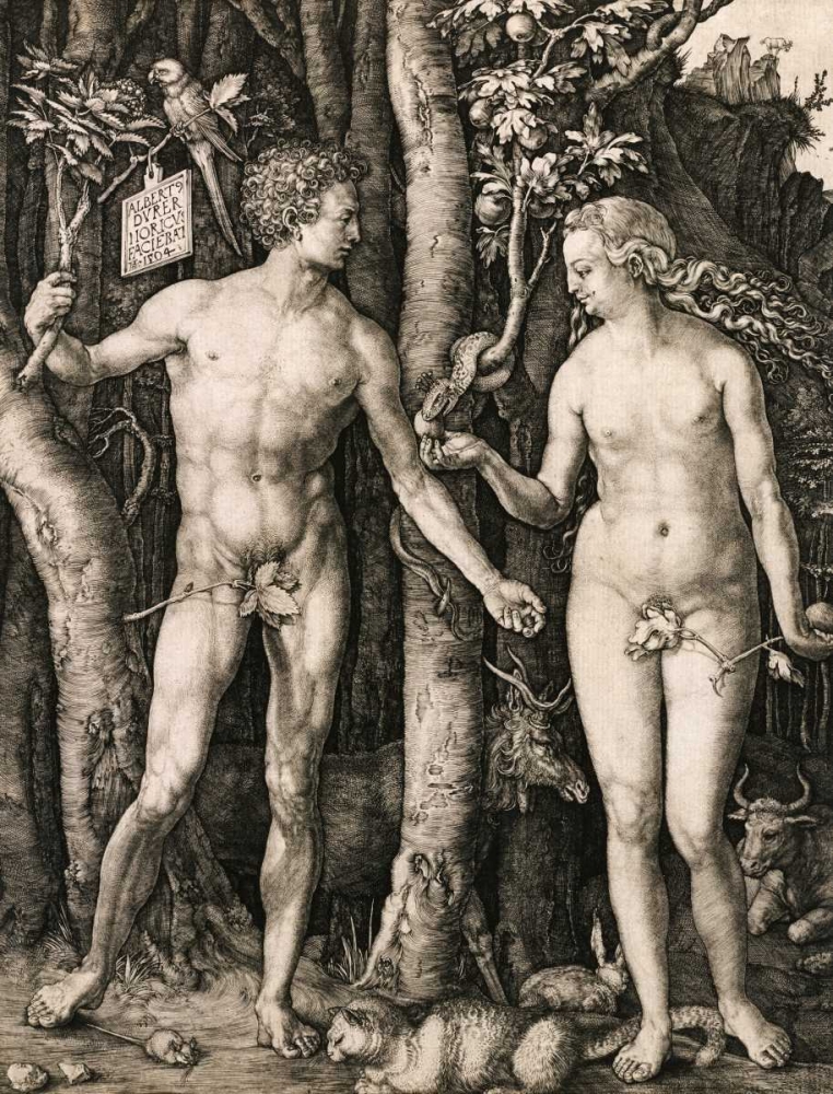Wall Art Painting id:89538, Name: Adam and Eve, Artist: Durer, Albrecht