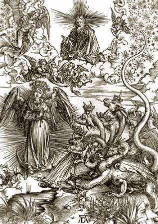 Wall Art Painting id:185154, Name: The Apocalyptic Woman, Artist: Durer, Albrecht