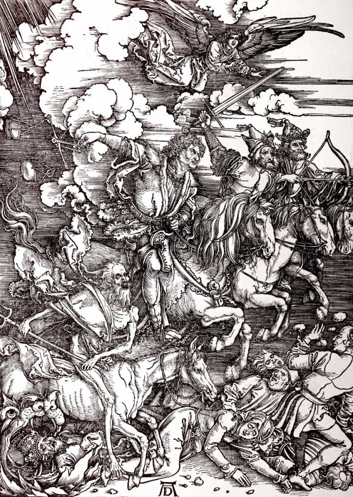Wall Art Painting id:89541, Name: The Four Horsemen of The Apocalypse, Artist: Durer, Albrecht