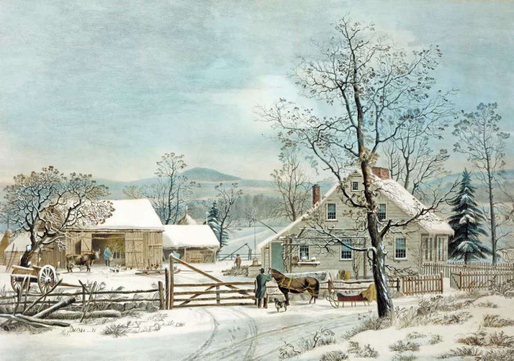 Wall Art Painting id:89542, Name: New England Winter Scene, Artist: Durie, GH
