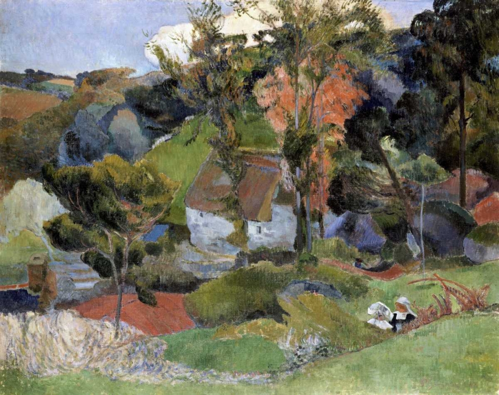 Wall Art Painting id:89587, Name: Landscape at Pont Aven, Artist: Gauguin, Paul