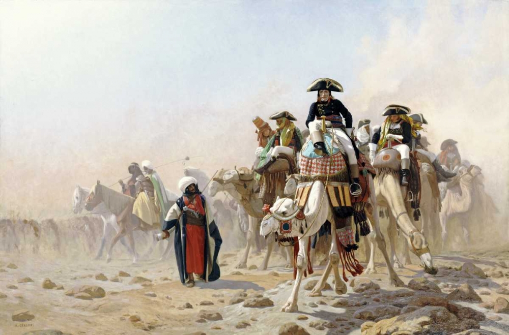 Wall Art Painting id:89592, Name: Napoleon and His General Staff In Egypt, Artist: Gerome, Jean Leon