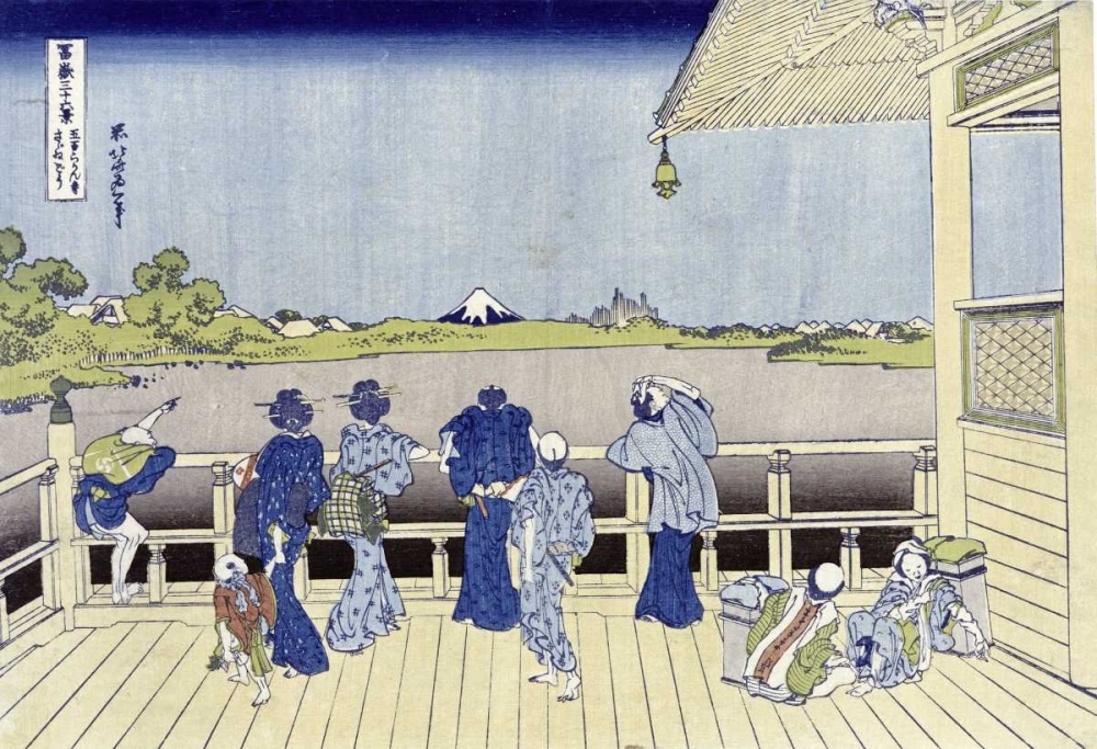 Wall Art Painting id:89675, Name: Sazai Hall of Five-Hundred-Rakan Temple, Artist: Hokusai