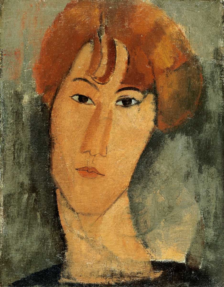 Wall Art Painting id:89826, Name: A Young Woman, Artist: Modigliani, Amedeo
