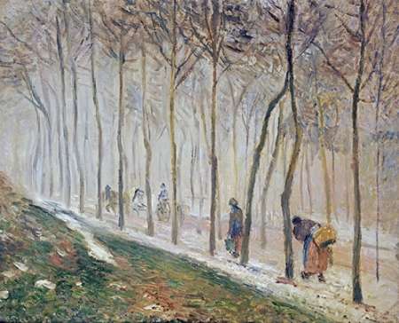 Wall Art Painting id:185395, Name: The Path, Effect of Snow, Artist: Pissarro, Camille
