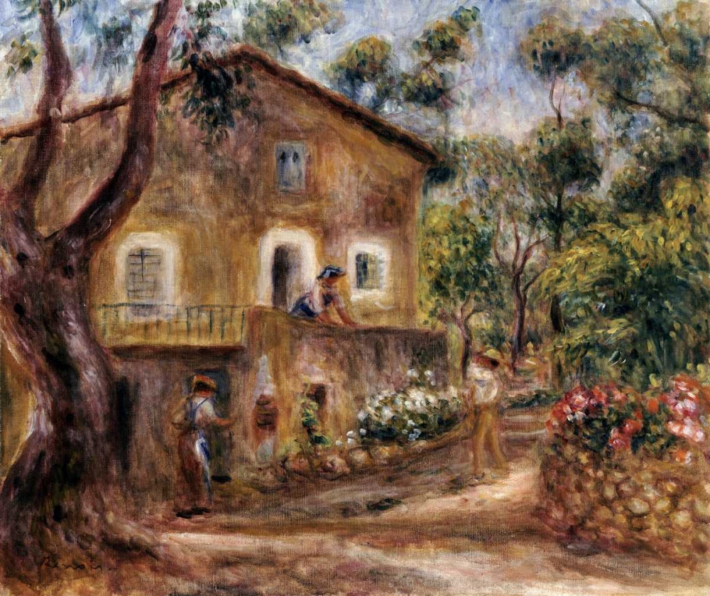 Wall Art Painting id:89936, Name: Collettes House at Cagnes, Artist: Renoir, Pierre-Auguste